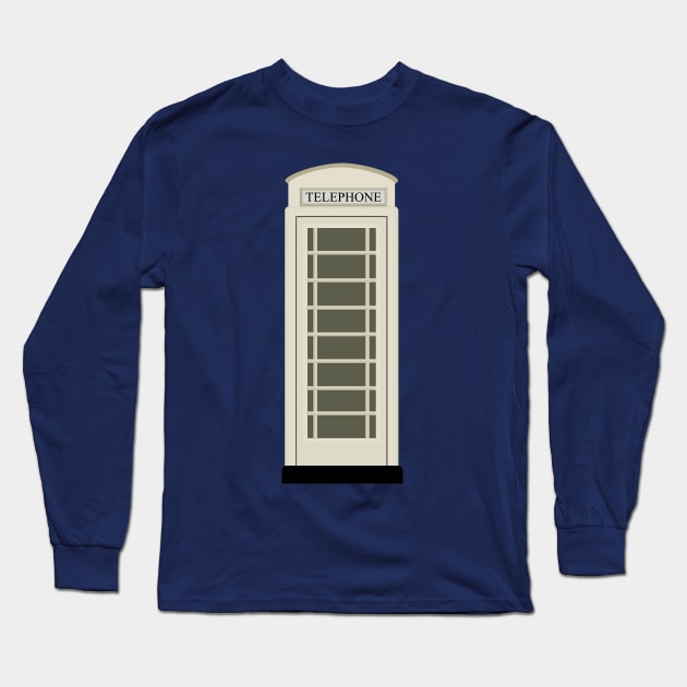 Kingston Upon Hull Cream Phone Box Long Sleeve T-Shirt by phoxydesign